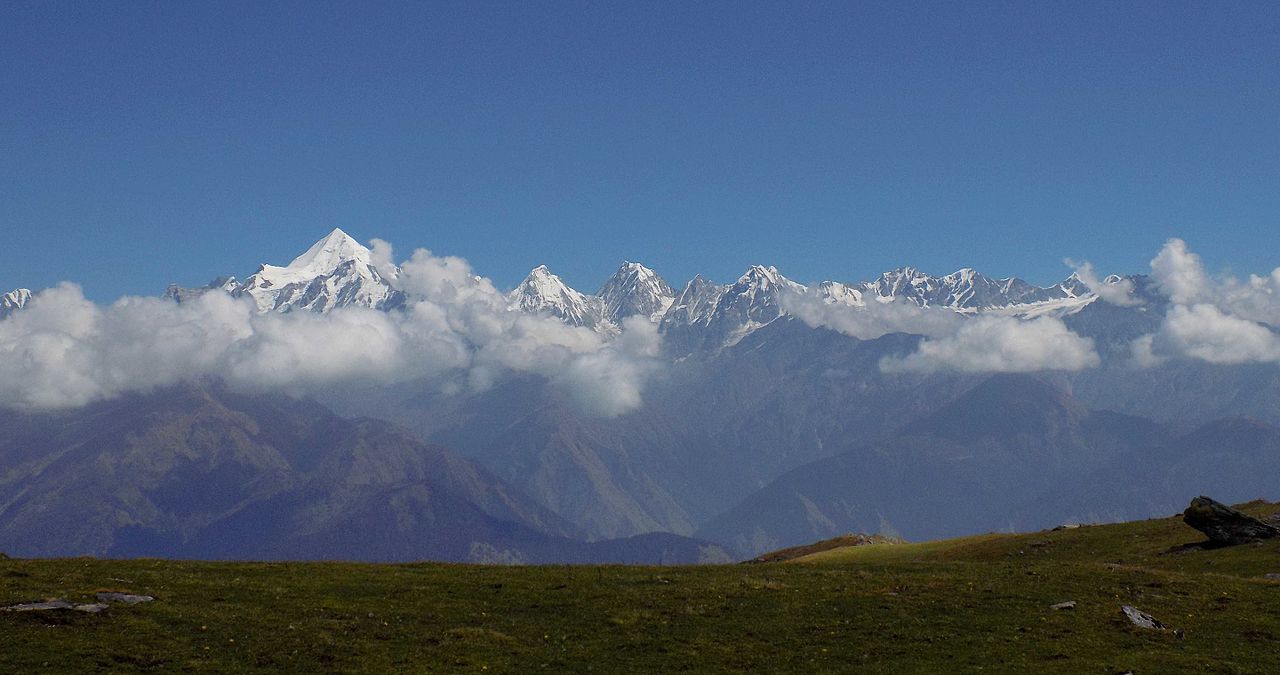 Panchachuli peaks viewed from Khaliya Top